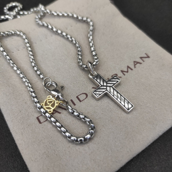 David Yurman Black Cross Necklace