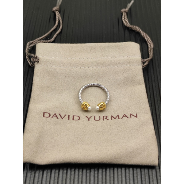 David Yurman Gold and Silver Pearl Revival Ring