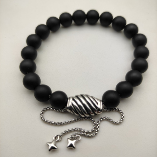 David Yurman 8mm Stretch Matte Black Onyx Bracelet