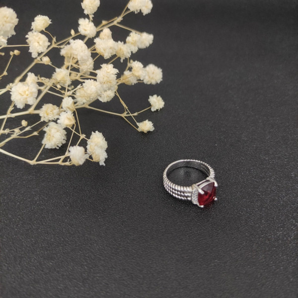 David Yurman Small Pav&Atilde;&copy; Red Diamond Ring