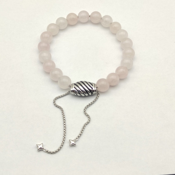 David Yurman 8mm Stretch Rose Quartz Bracelet