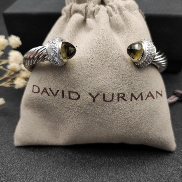 David Yurman 7mm Full Pav&Atilde;&copy; Brown Diamond Cuff Bracelet