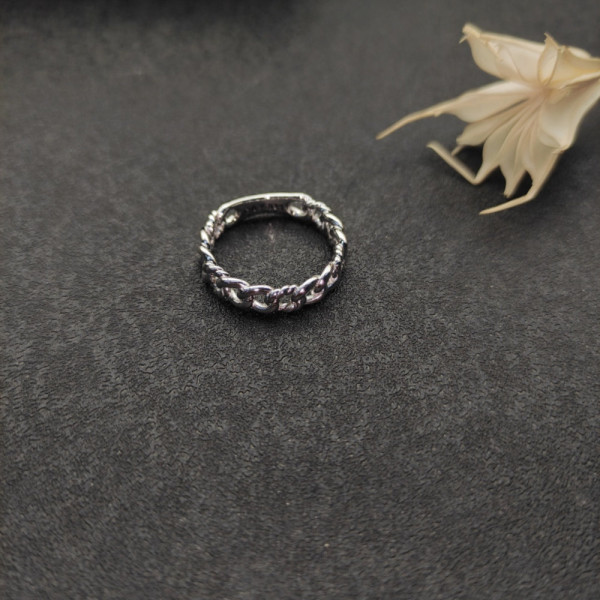 David Yurman Silver 5mm Hoop Band Ring