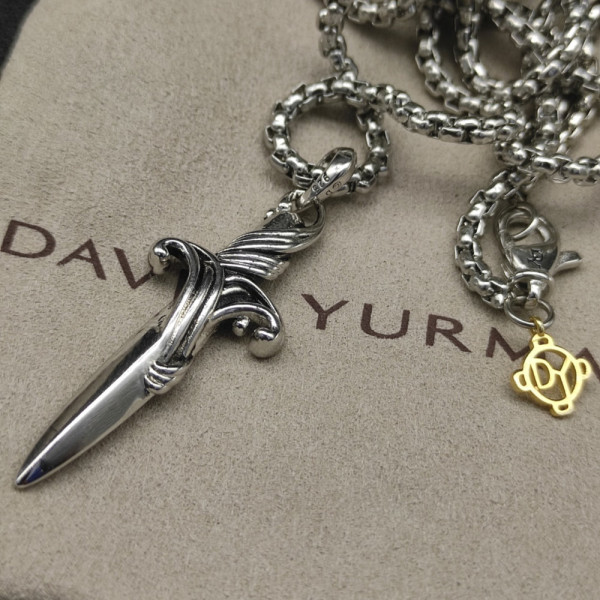 David Yurman Dagger / Sword Pendant Necklace