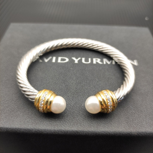 David Yurman 7mm Gold Pearl Head Gemstone Bracelet, Fits Wrist Sizes 16&acirc;20cm