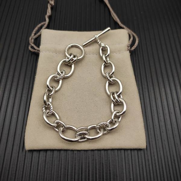 David Yurman 8mm Sterling Silver Mercer Multi-Ring Bracelet