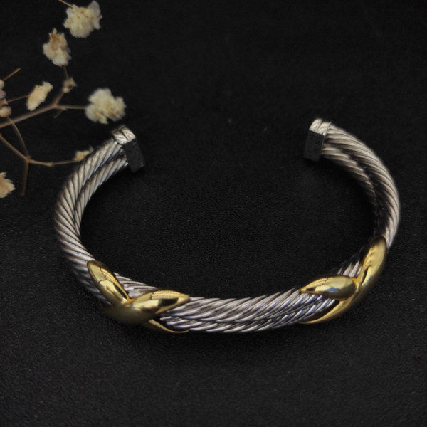 David Yurman 10mm Double X Cable Bracelet