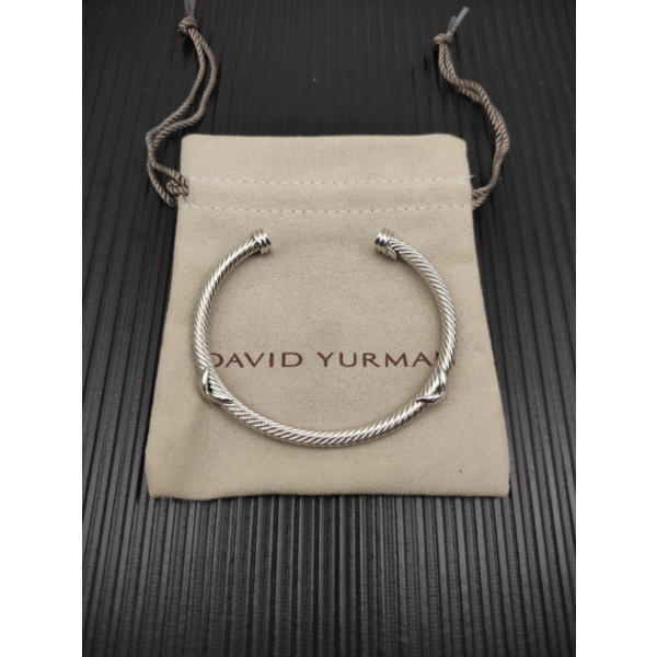 David Yurman 4mm Silver Double X Bracelet