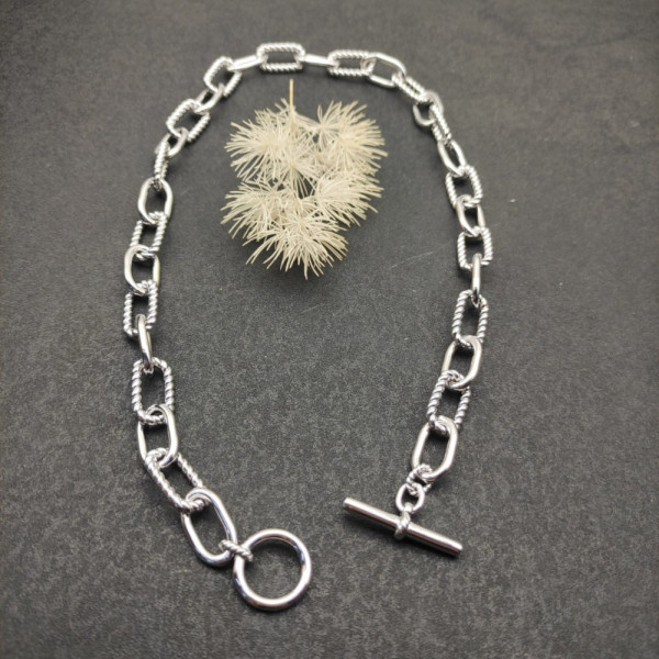 David Yurman 11mm Silver Twisted Cable Necklace, 48cm