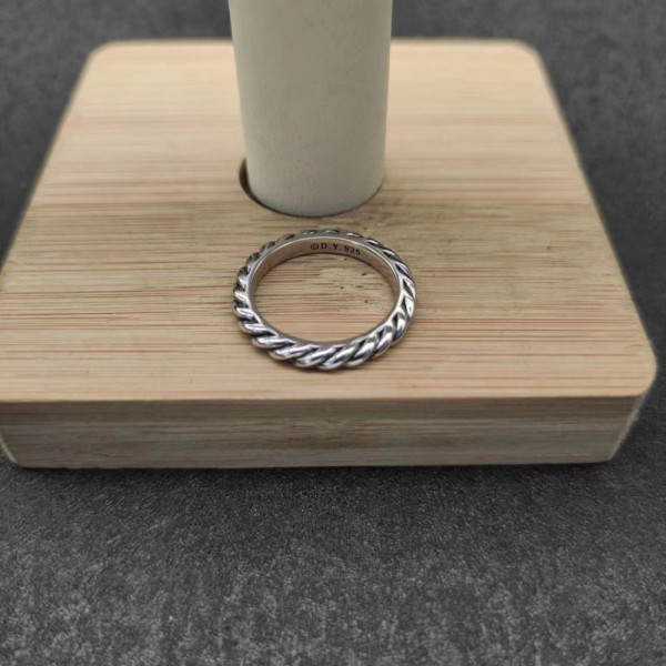 David Yurman 3mm Cable Single Row Ring Silver