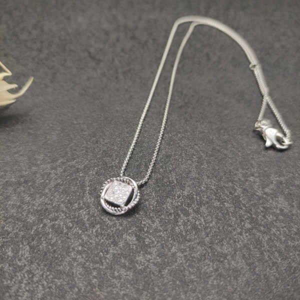 David Yurman Cable Cushion Pav&Atilde;&copy; Diamond Necklace