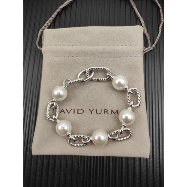 David Yurman Silver-Tone Madison Pearl Bracelet
