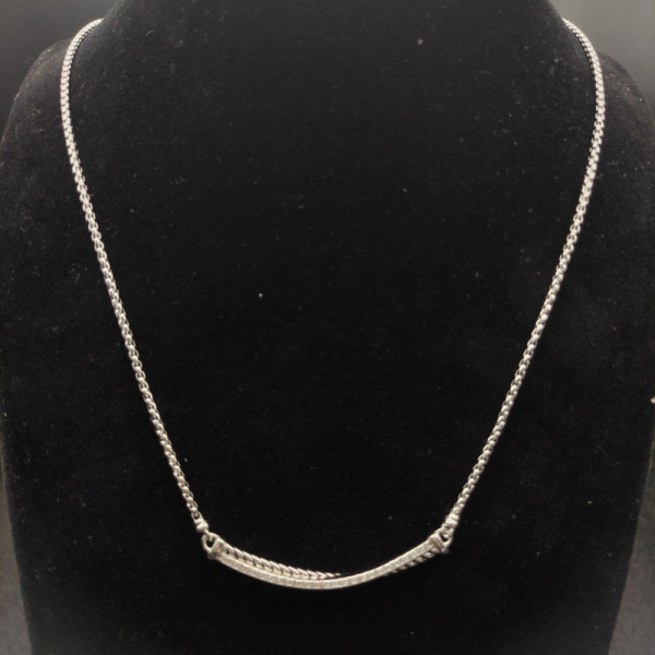 David Yurman Gold and Silver Smiley Pendant Necklace