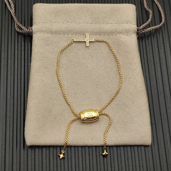 David Yurman Gold 15&Atilde;10mm Cross Bracelet