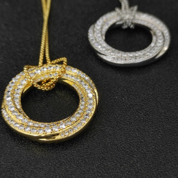David Yurman 30mm Round Fully Pav&Atilde;&copy; Diamond Pendant Necklace