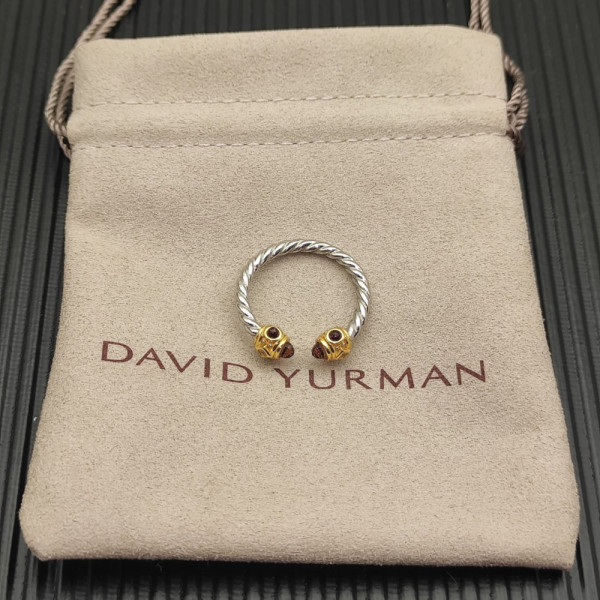 David Yurman 2.3mm Gold and Silver Renaissance Purple Diamond Pav&Atilde;&copy; Ring