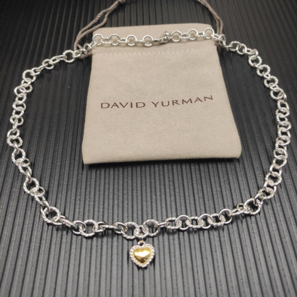 David Yurman 4.5mm Cable Heart Necklace