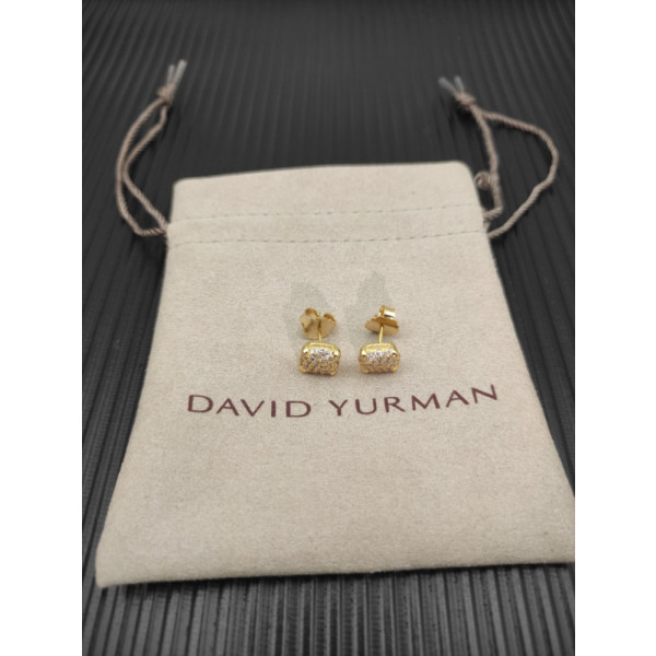 David Yurman 9mm Four-Prong Pav&Atilde;&copy; Diamond Stud Earrings
