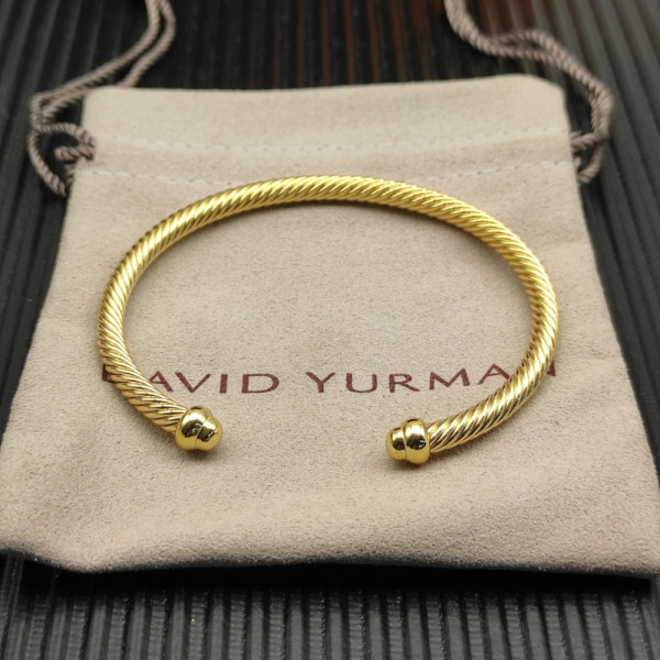 David Yurman 4mm Gold Round End Bracelet