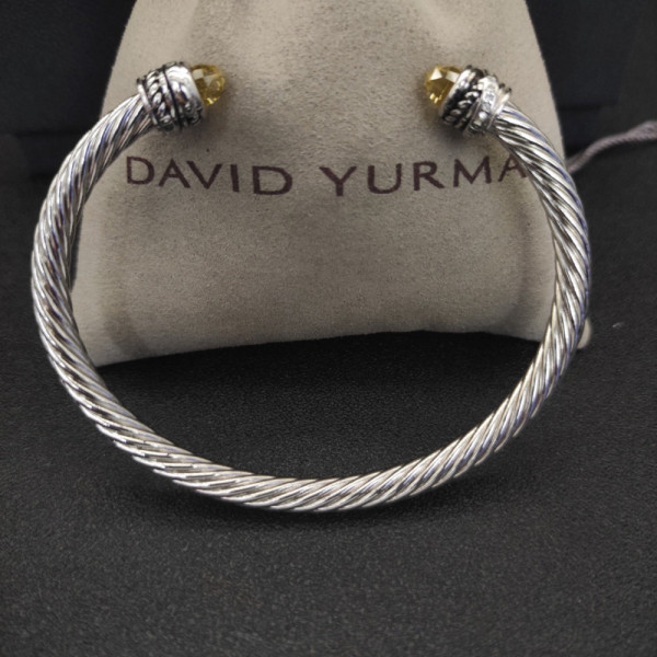 David Yurman 5mm Cable Rotating Pav&Atilde;&copy; Yellow Diamond Bracelet