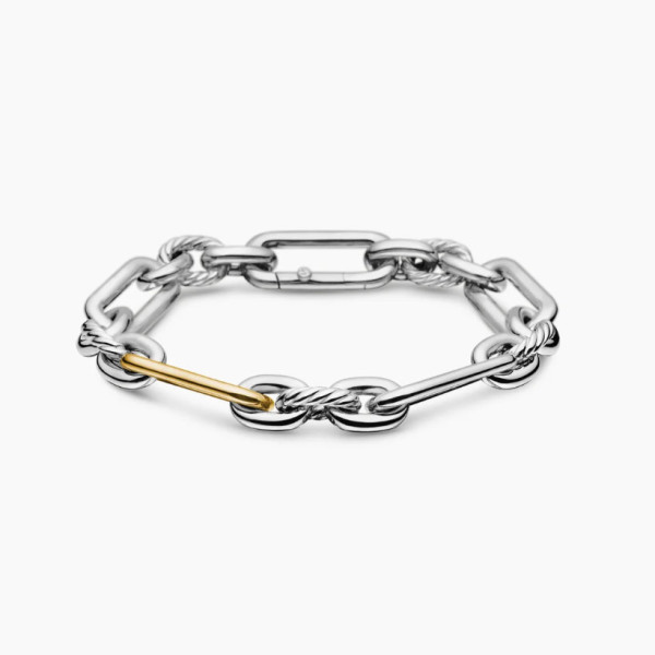 David Yurman 9.8mm Gold and Silver Lexington Chain Bracelet