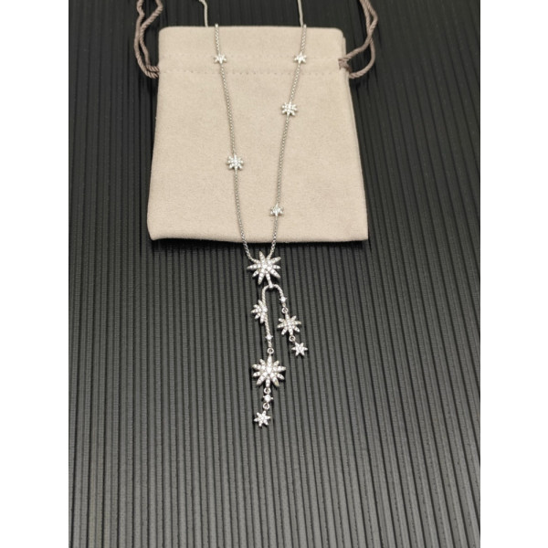 David Yurman Silver Starburst Cluster Necklace