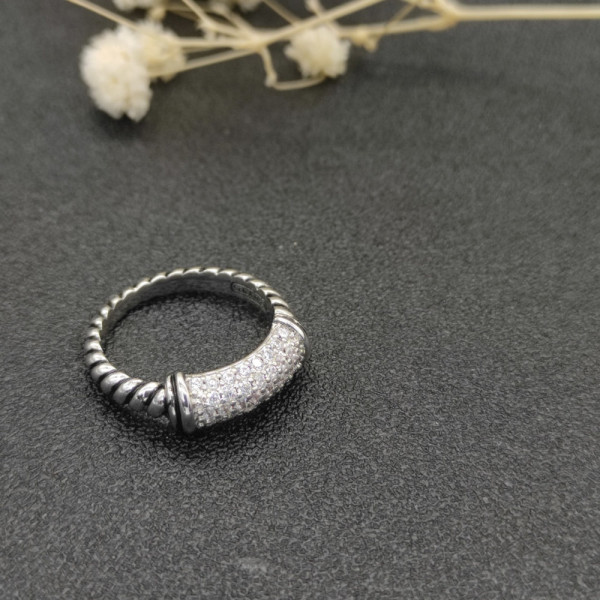 David Yurman Cable Pave Diamond Ring