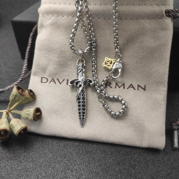 David Yurman Dagger / Sword Pendant Necklace