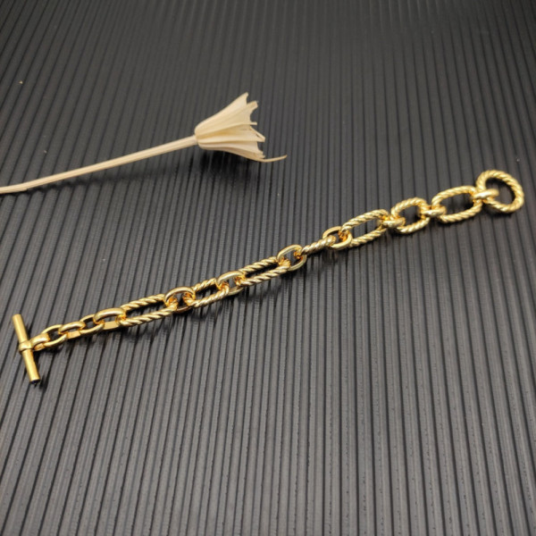 David Yurman Gold Twisted Cable Bracelet, 19cm