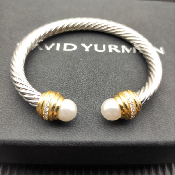 David Yurman 7mm Gold Pearl Head Gemstone Bracelet, Fits Wrist Sizes 16&acirc;20cm