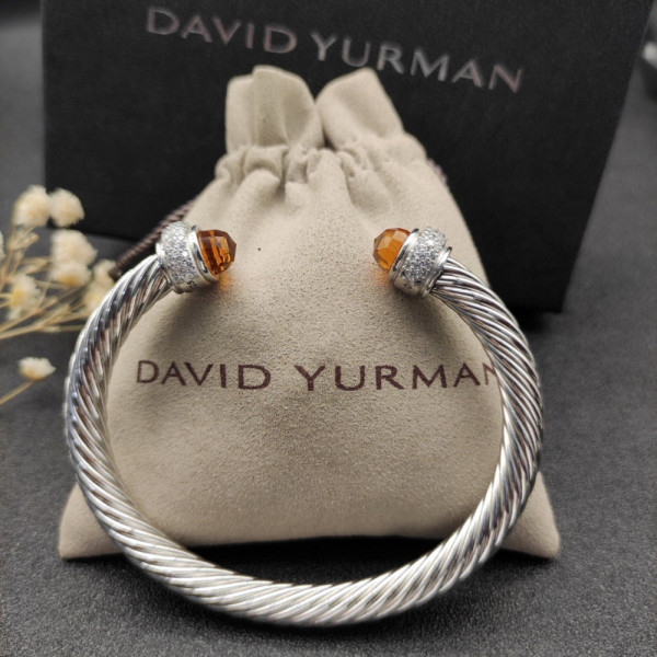 David Yurman 7mm Full Pav&Atilde;&copy; Champagne Diamond Cuff Bracelet