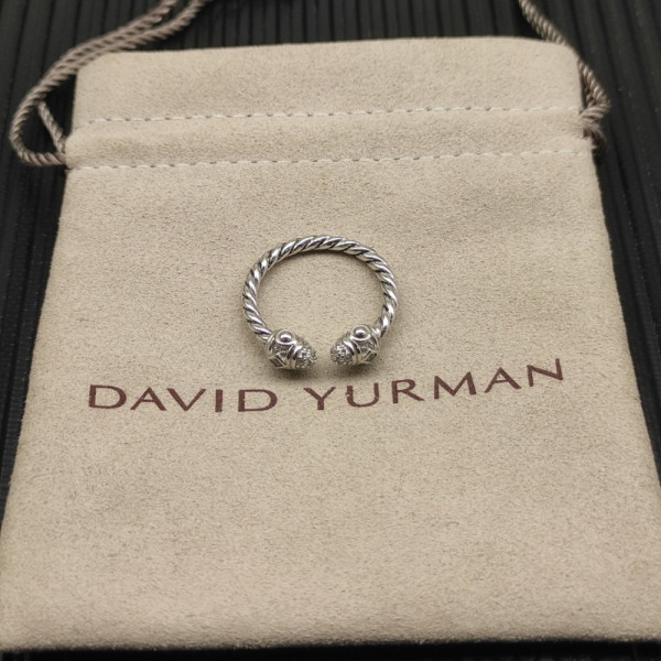 David Yurman Sterling Silver Renaissance Pav&Atilde;&copy; Diamond Ring