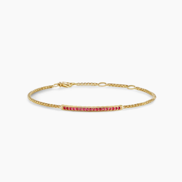 David Yurman 1.7mm Pav&Atilde;&copy; Bar Red Diamond Bracelet