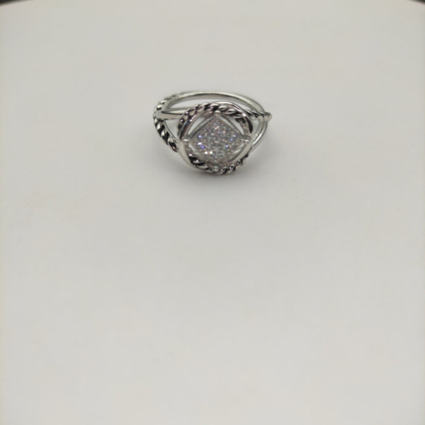 David Yurman Square Pav&Atilde;&copy; Diamond Ring