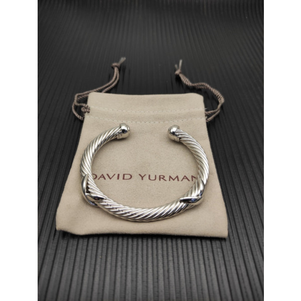 David Yurman 7mm Silver Double X Bracelet