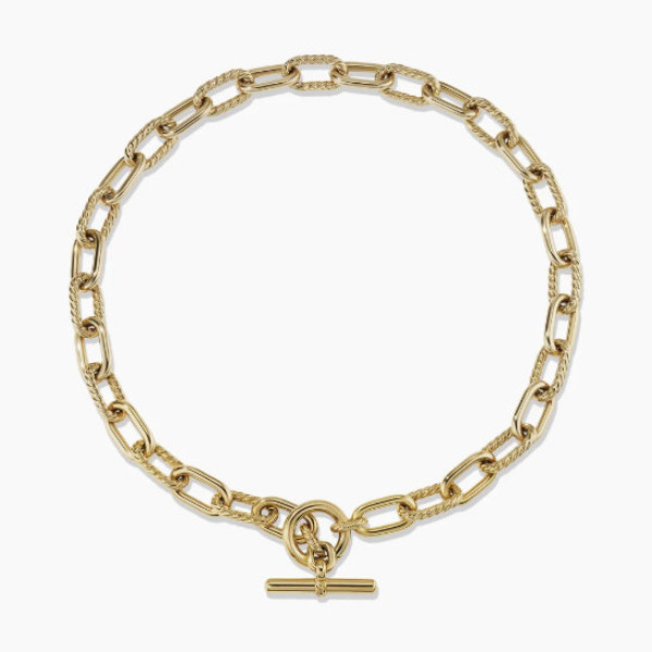 David Yurman 11mm Gold Twisted Cable Necklace, 48cm