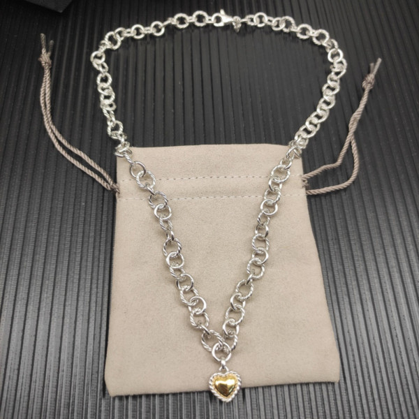 David Yurman 4.5mm Cable Heart Necklace
