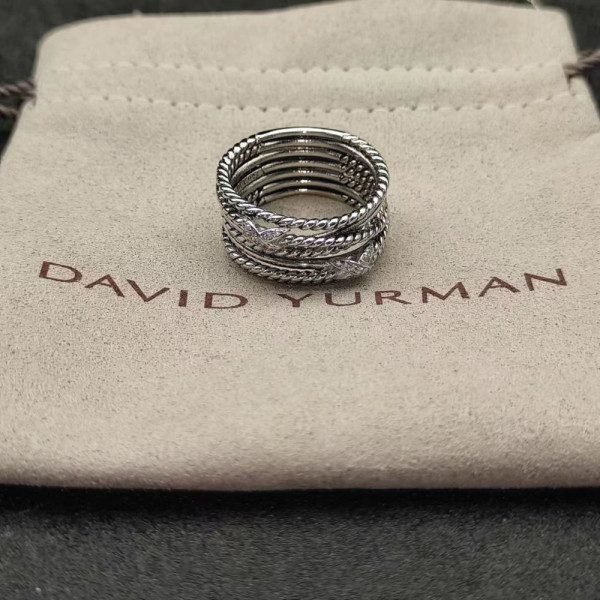 David Yurman Cable Double X Diamond Ring