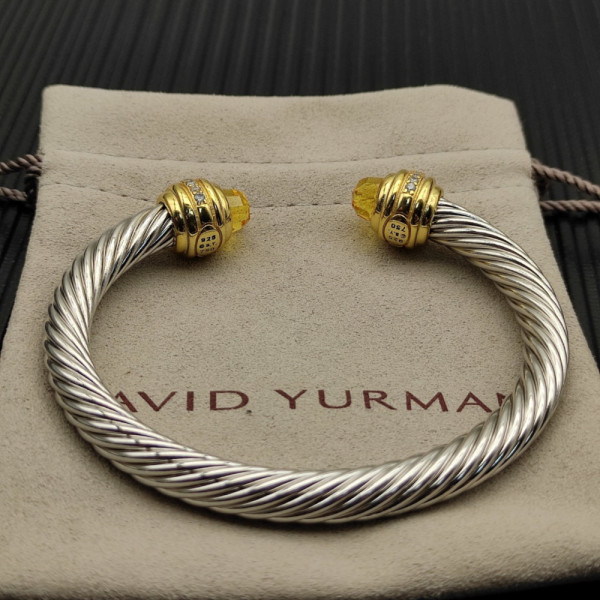 David Yurman 7mm Gold Yellow Diamond Head Gemstone Bracelet, Fits Wrist Sizes 16&acirc;20cm