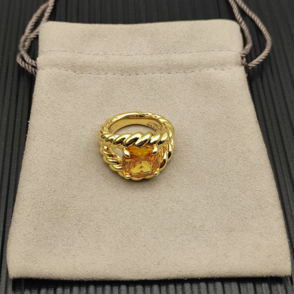 David Yurman 20mm Marbella Yellow Diamond Ring