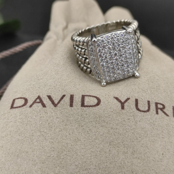 David Yurman Large Pav&Atilde;&copy; Diamond Ring