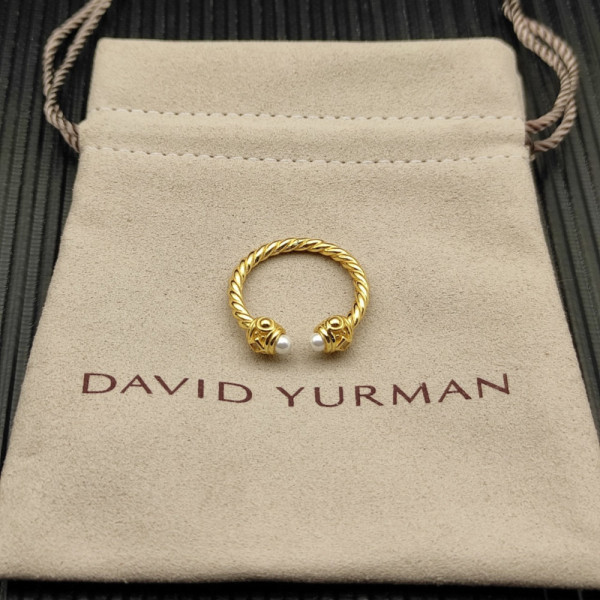 David Yurman Gold Pearl Renaissance Ring