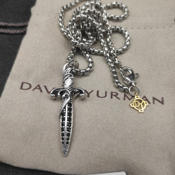 David Yurman Dagger / Sword Pendant Necklace