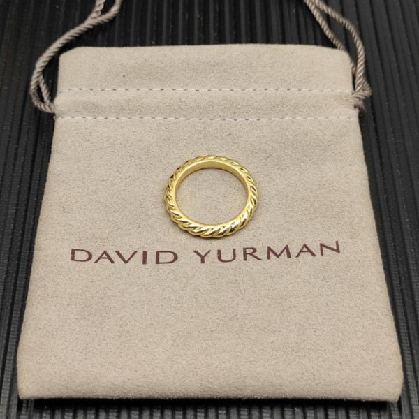 David Yurman 3mm Gold Cable Band Ring