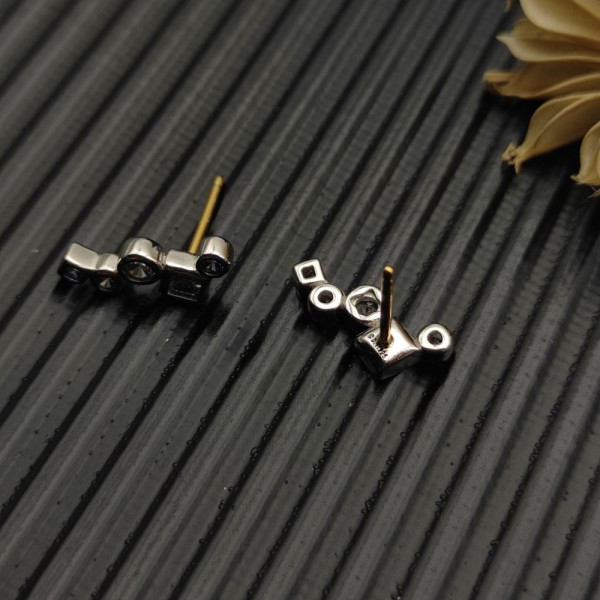 David Yurman Sterling Silver 15mm Ear Climber Stud Earrings