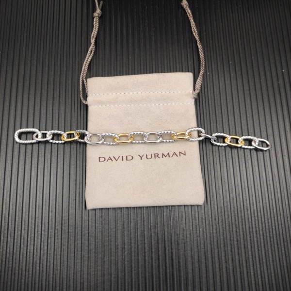 David Yurman 8.5mm Madison Chain Bracelet Gold and Silver