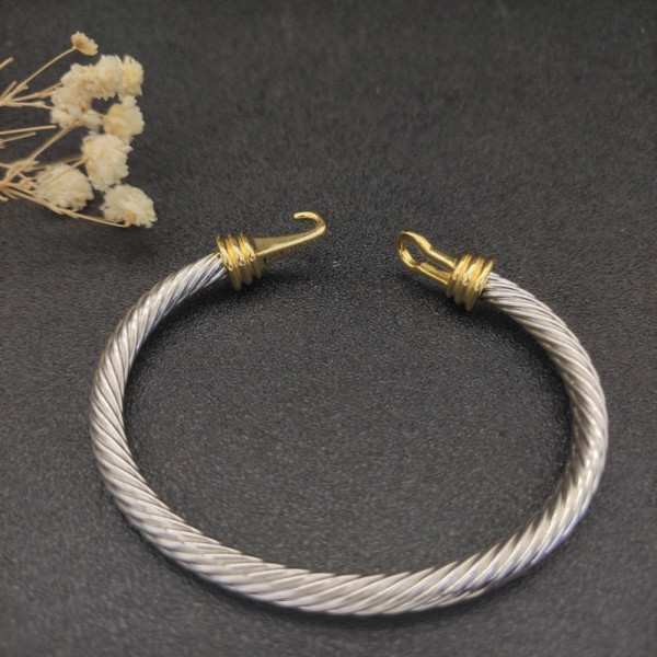 David Yurman 5mm Gold-Tone Hook-End Cuff Bracelet