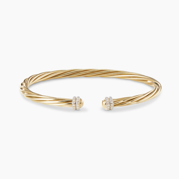 David Yurman Gold 4mm Helena Bracelet, Fits Wrist Sizes 16&acirc;20cm