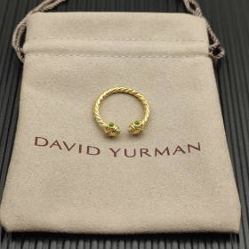 David Yurman 2.3mm Gold Renaissance Green Diamond Pav&Atilde;&copy; Ring