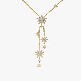 David Yurman Gold Starburst Cluster Necklace